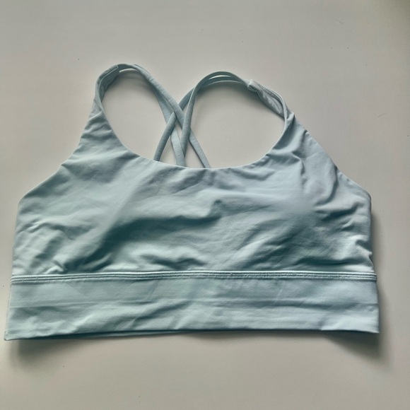 lululemon athletica Other - Lululemon Energy Bra Long Line Blue Glow Size 14
